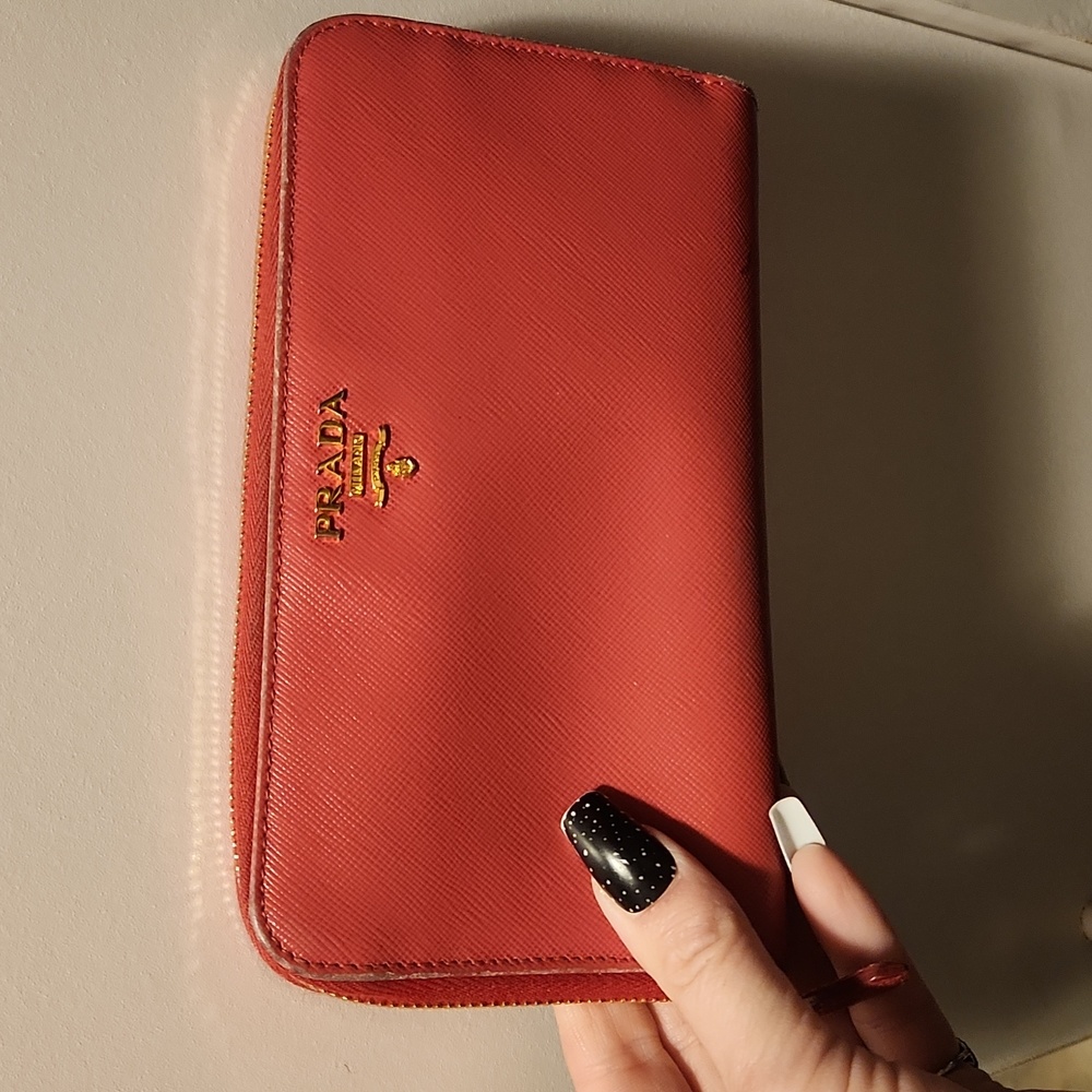 Pink Prada wallet
